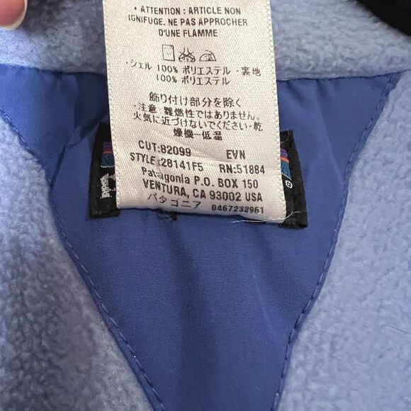 Vtg PATAGONIA Blue Fleece Winter Outdoor Jacket XS - Picture 14 of 15